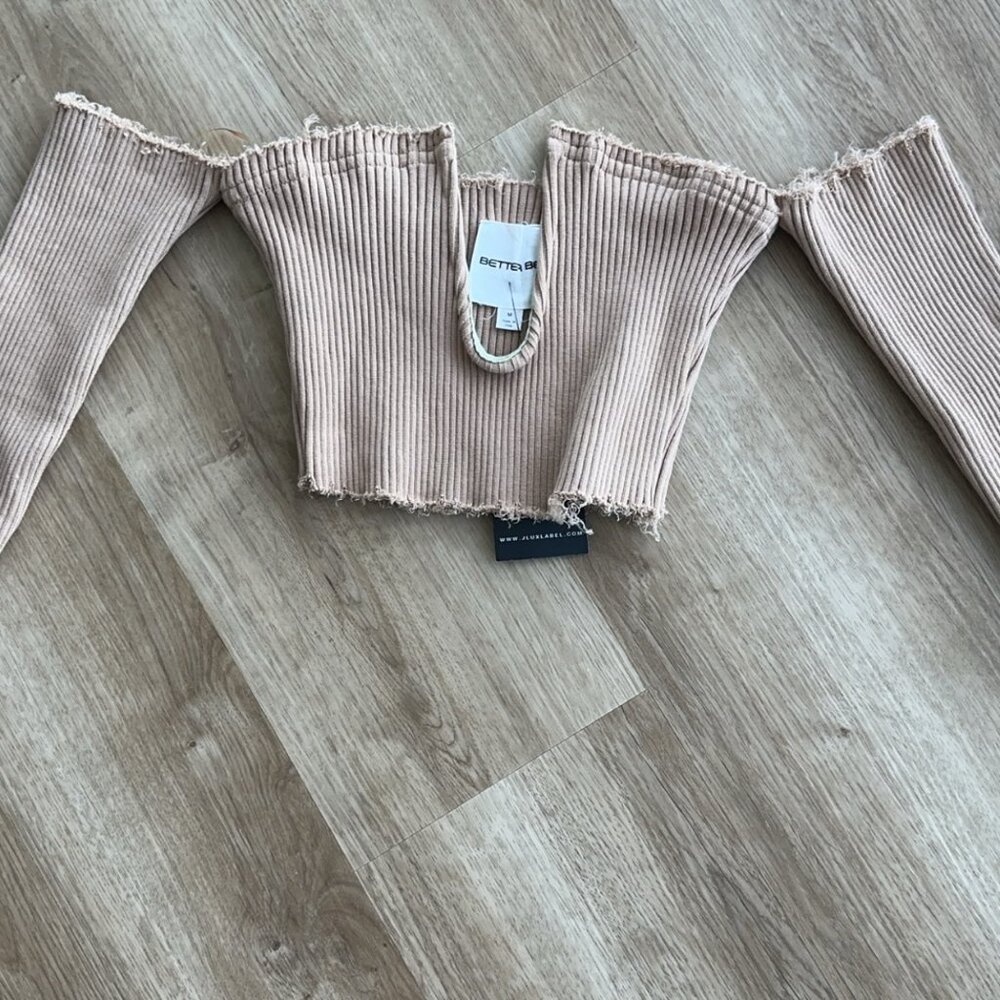 NWT jluxlabel Mocha Crop Top - Medium
